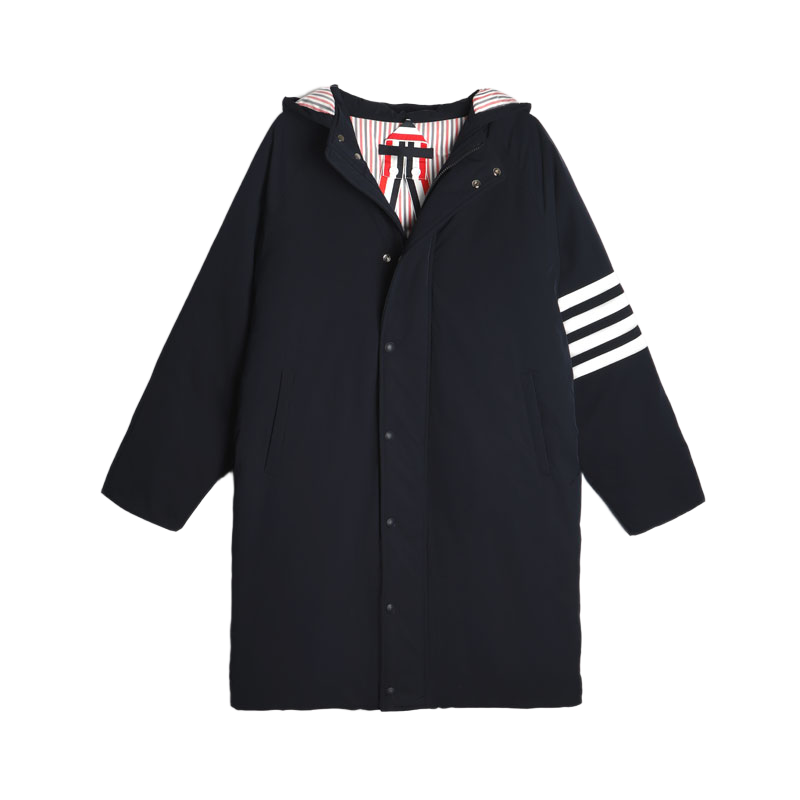 Thom BrownePremium 4-Bar Long Down Jacket - 90% White Duck Down