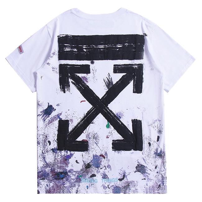 OFF-Whlte Arrow Logo Cotton T-shirt