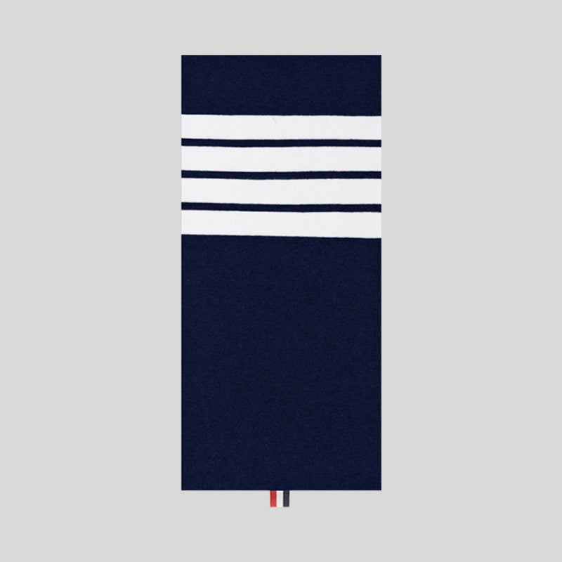 Thom BrownePremium 100% Cotton Four-Bar Scarf - Unisex Japanese Crafted Extra Long Accessory