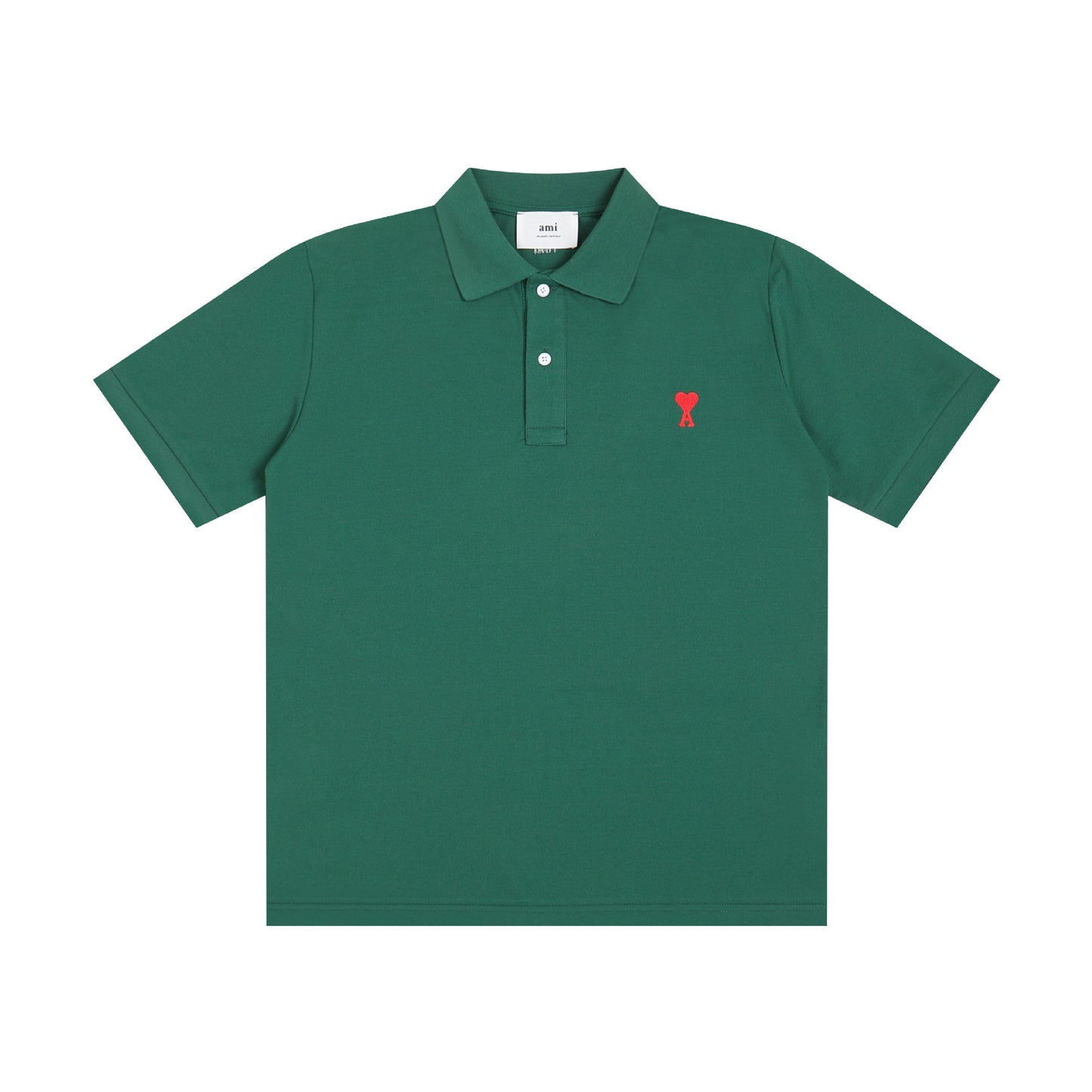 AMI PARIS Red Heart Casual Polo Shirt