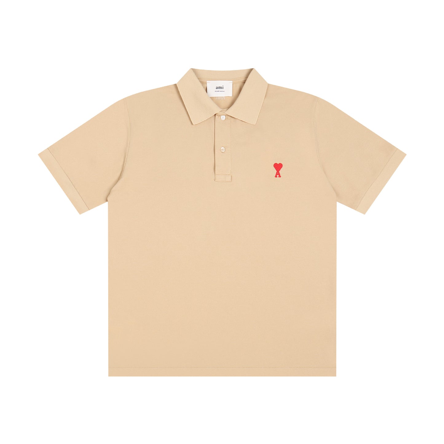 AMI PARIS Red Heart Casual Polo Shirt