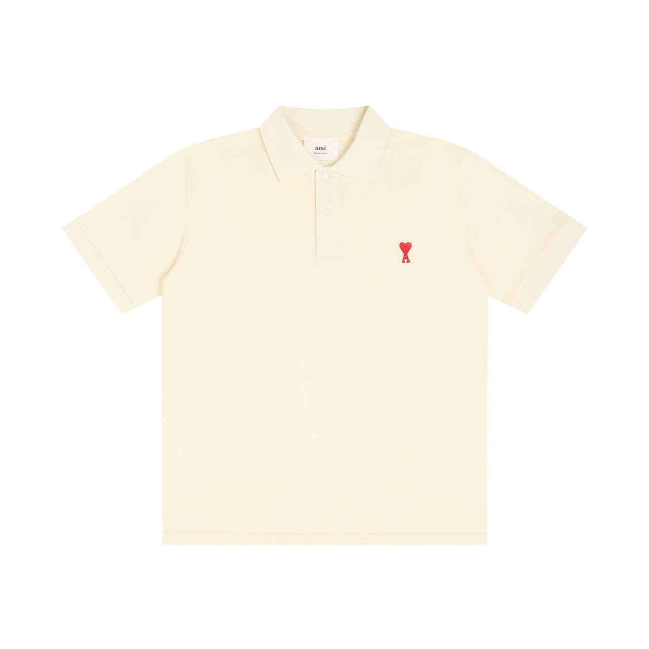 AMI PARIS Red Heart Casual Polo Shirt