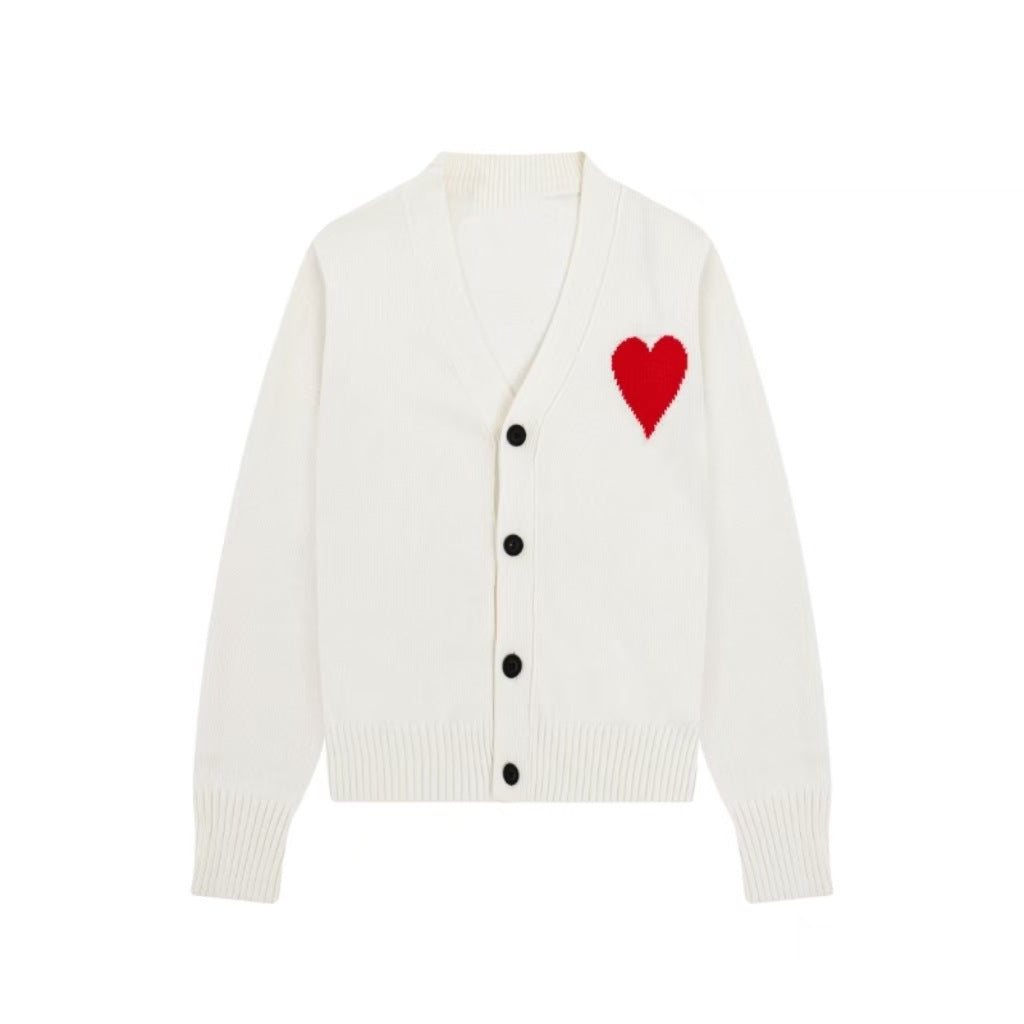 Ami big heart cardigan