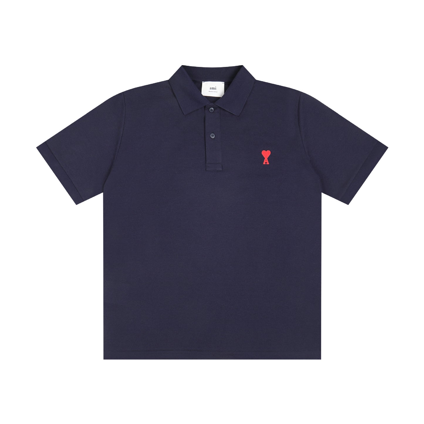 AMI PARIS Red Heart Casual Polo Shirt