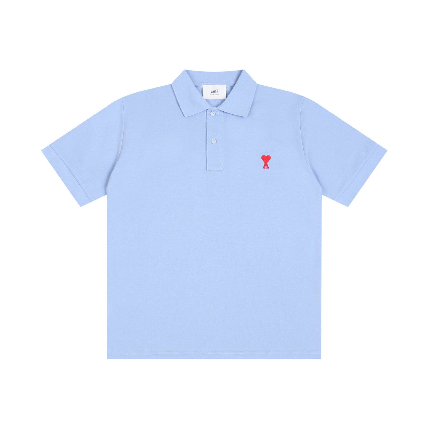 AMI PARIS Red Heart Casual Polo Shirt