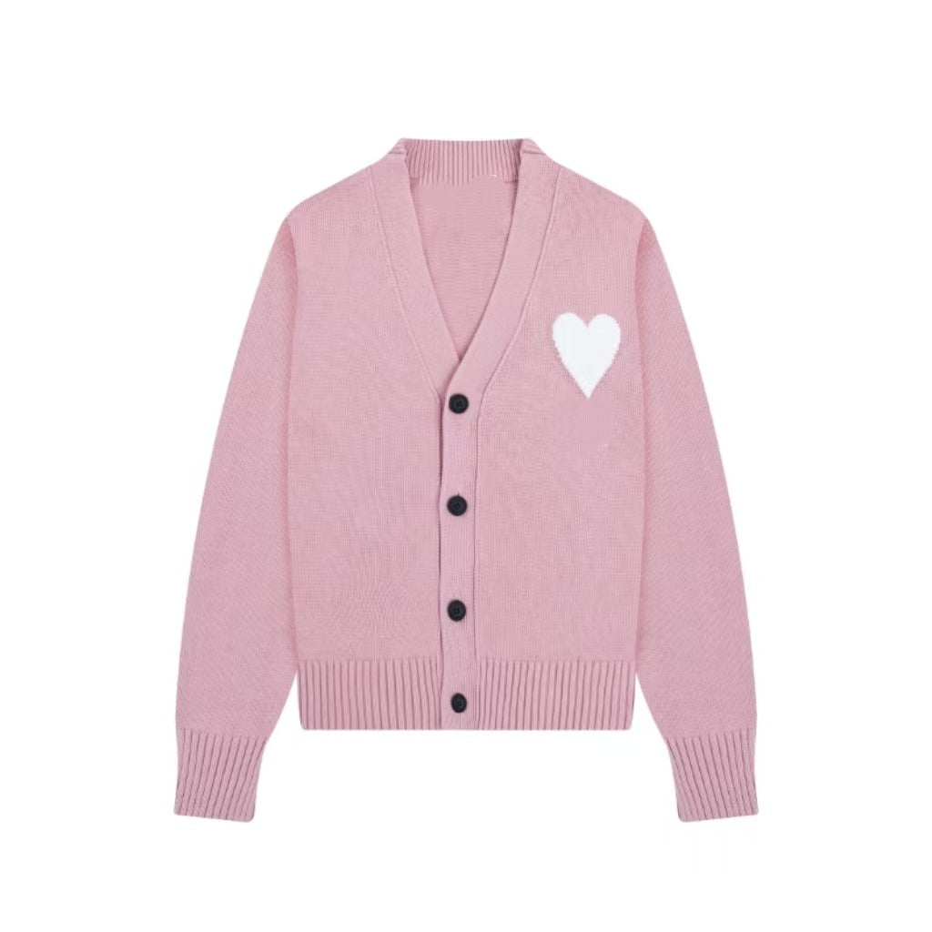 Ami big heart cardigan