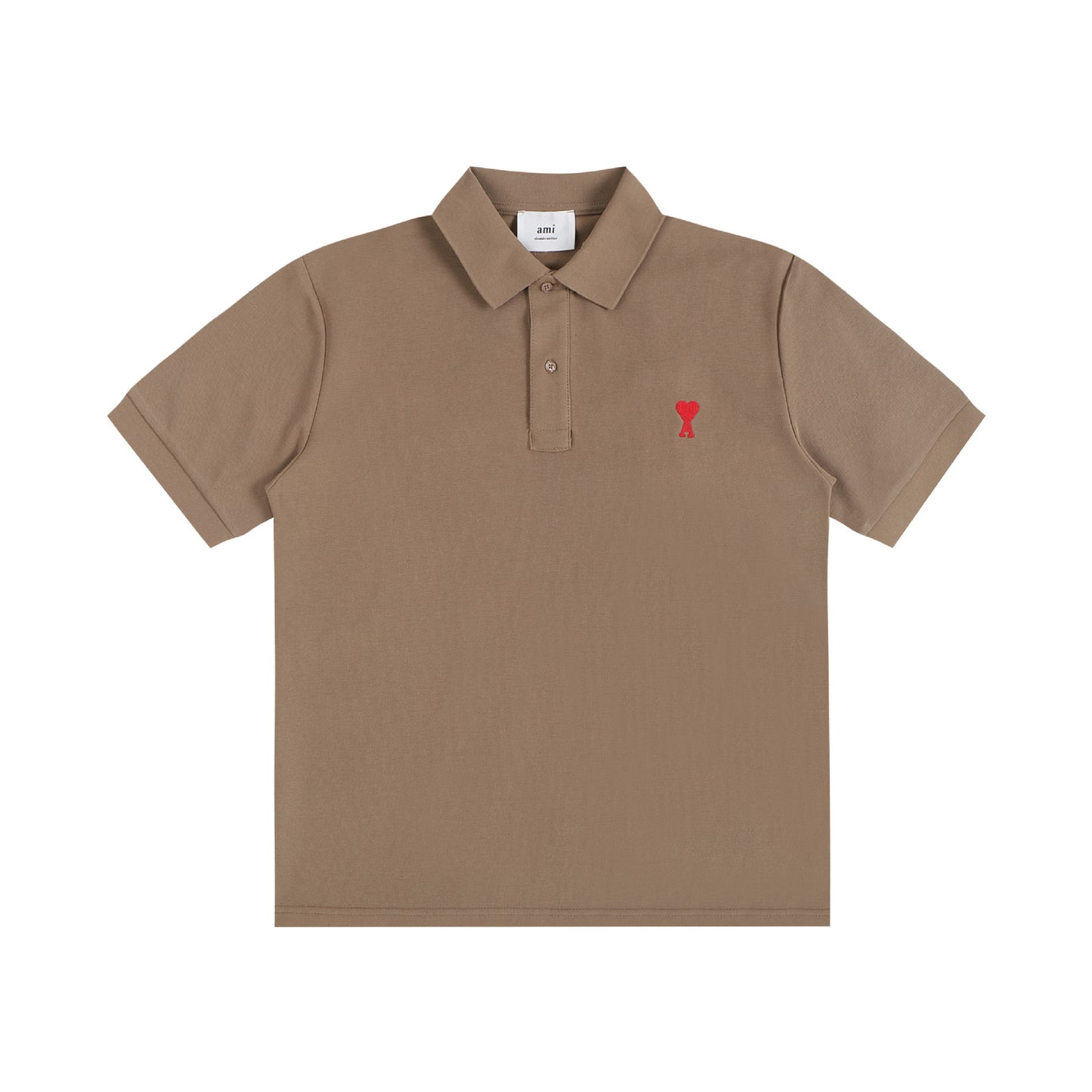 AMI PARIS Red Heart Casual Polo Shirt