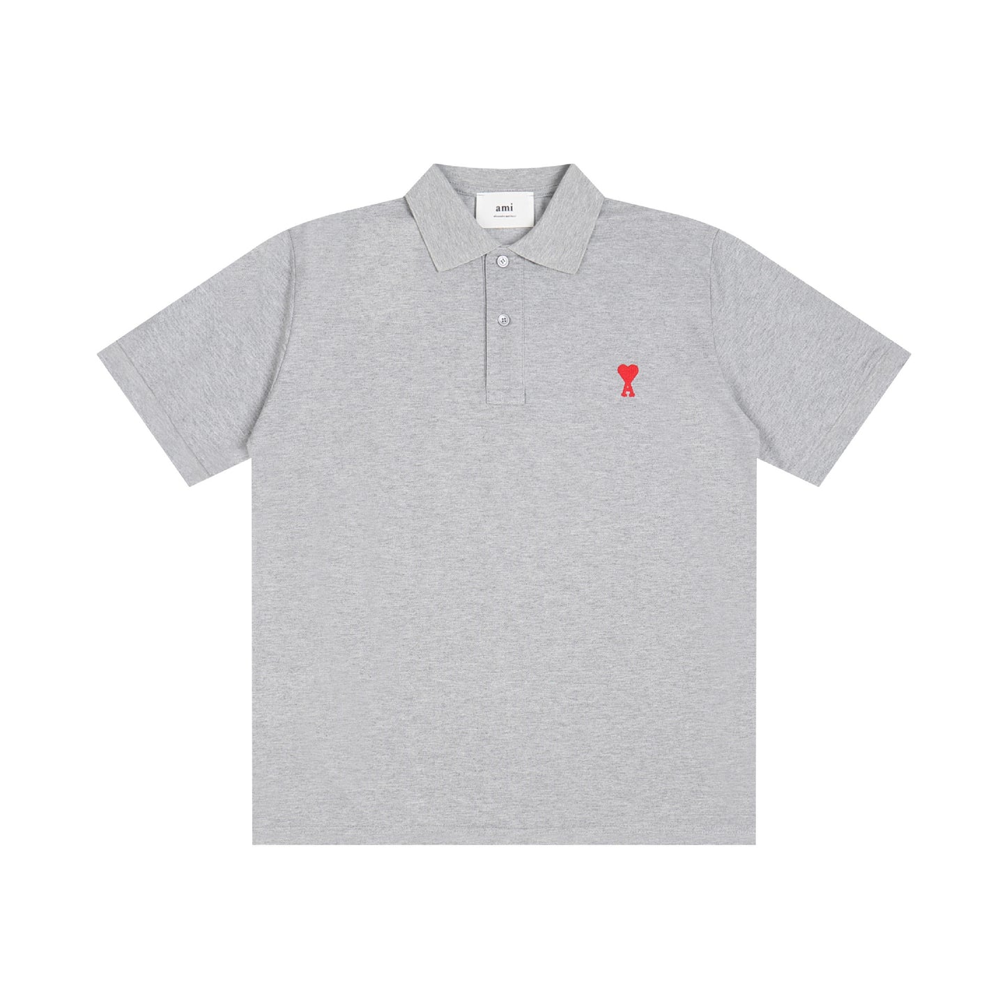 AMI PARIS Red Heart Casual Polo Shirt