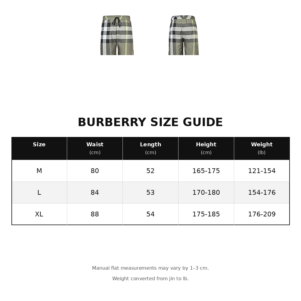 Burberry Diagonal Plaid Beach Shorts