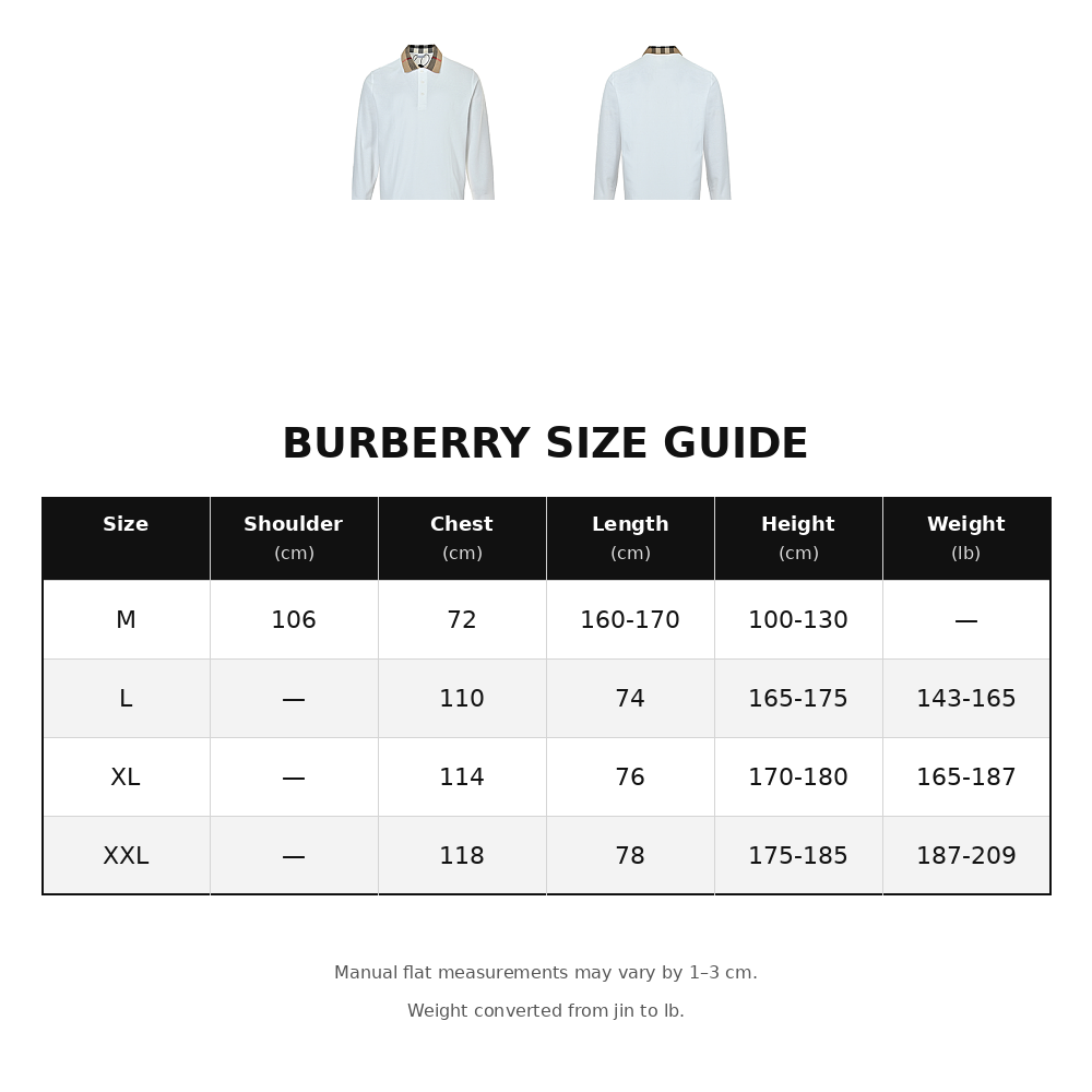 Burberry Long-Sleeve Polo with Checkered Collar