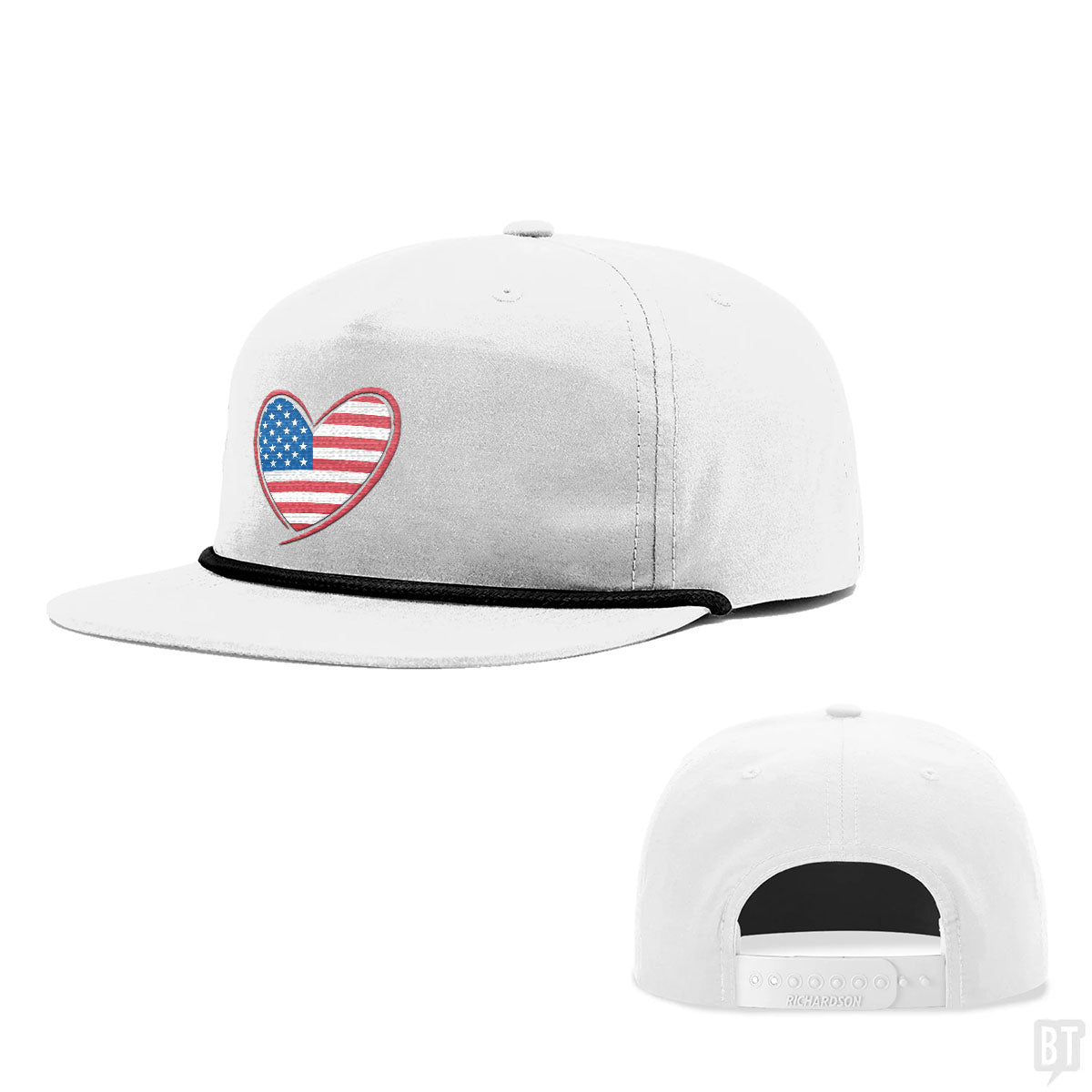 Heart US Flag Hats