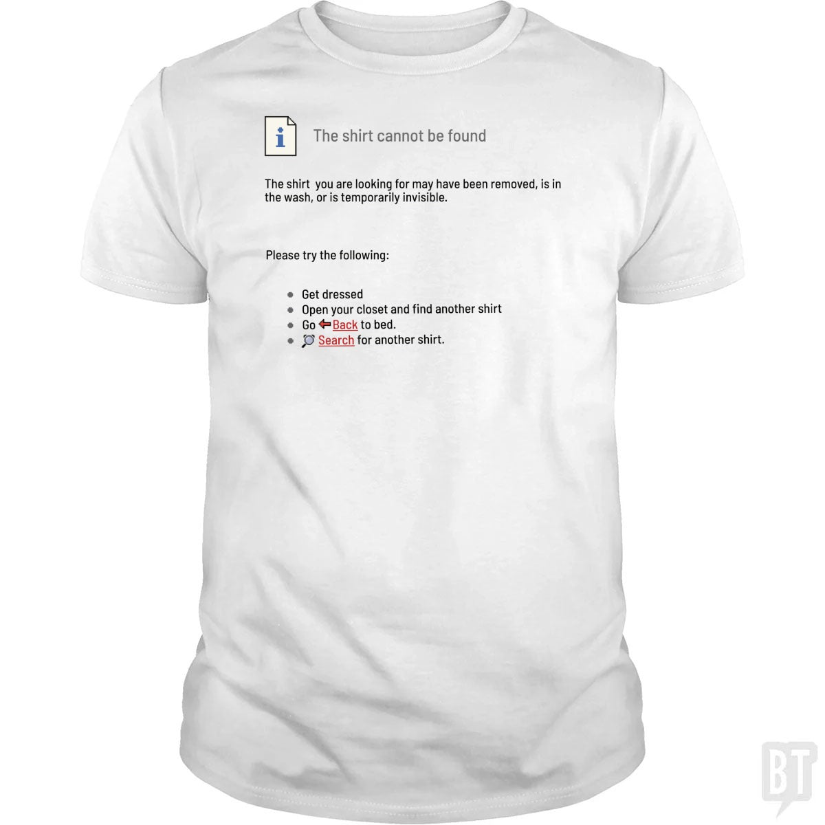 This Shirt Cannot Be Found