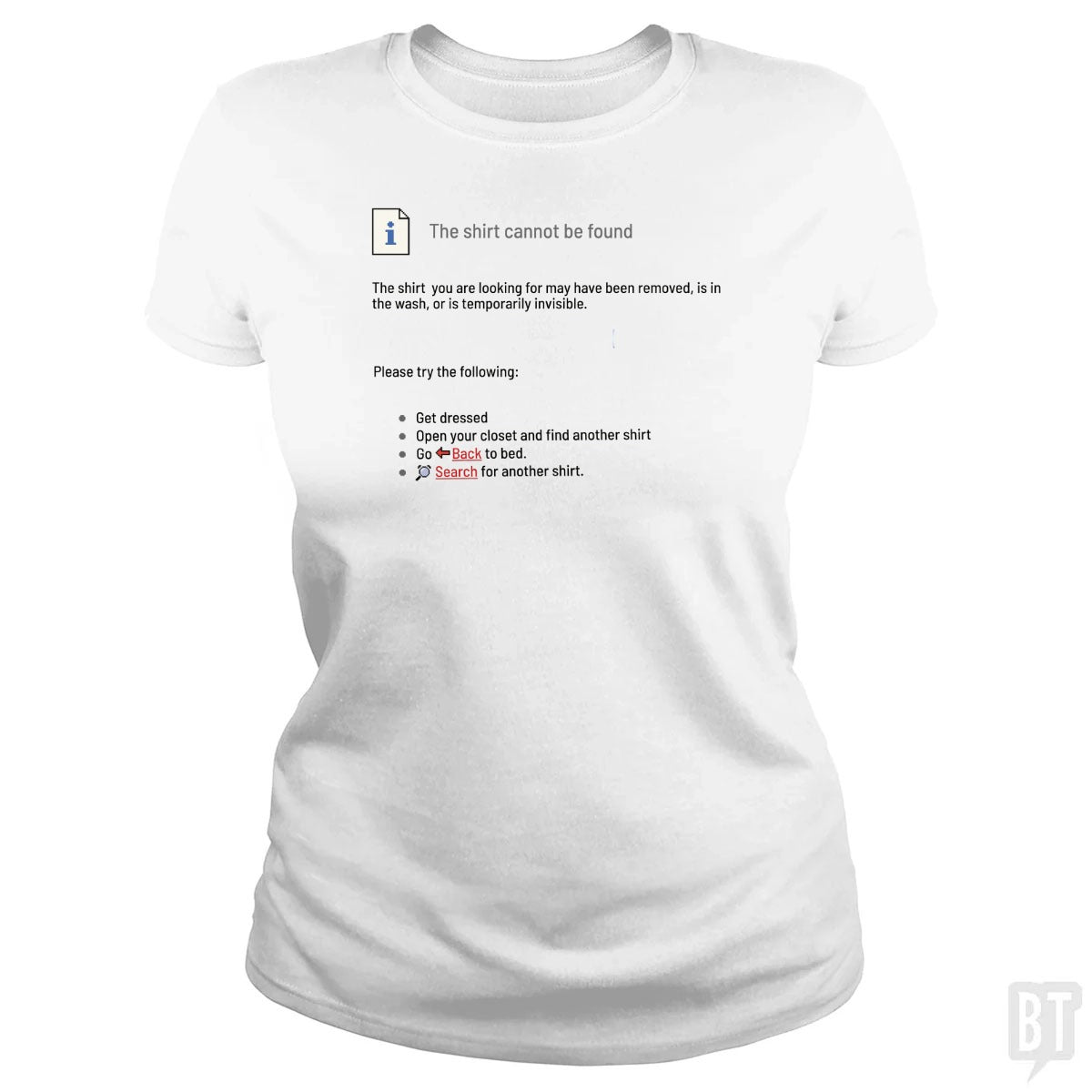 This Shirt Cannot Be Found