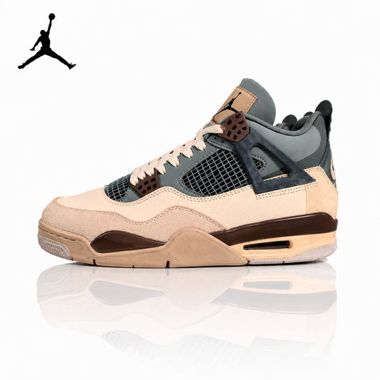 Air Jordan 4 Distressed-style Snorlax Basketball Shoes