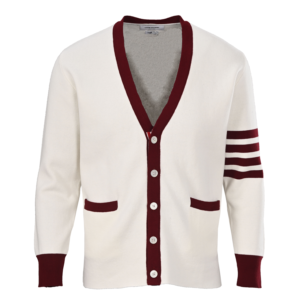Thom BrowneClassic V-Neck Knitted Cardigan Sweater