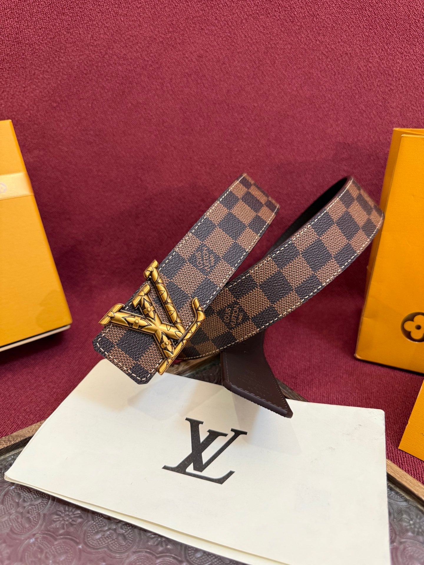 LOUIS VUITTON New Men's Brown Belt