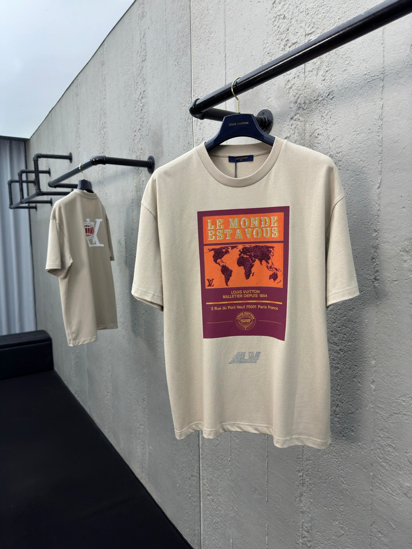 LOUIS VUITTON Map-Print T-Shirt