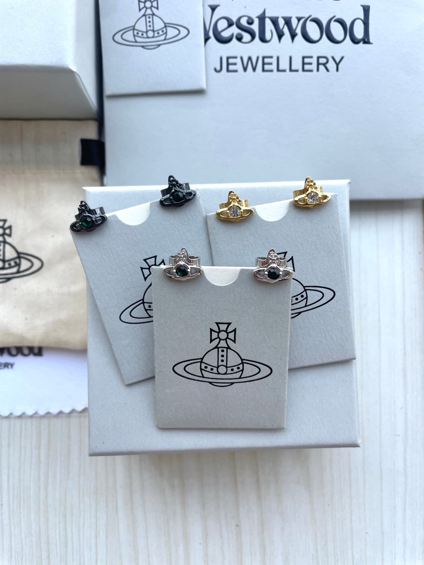 Vivienne Westwood Saturn Stud Earrings