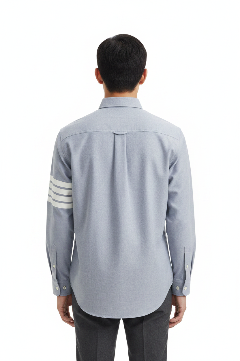 Thom BrowneMen's Casual Oxford Shirt - 100% Cotton Button-Front Shirt