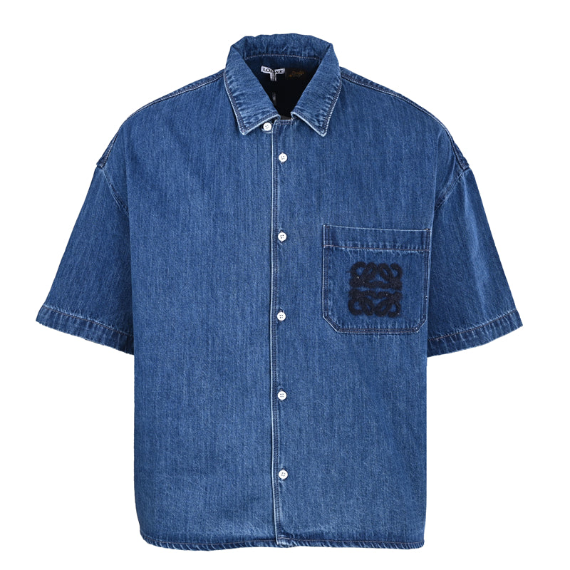 LOEWE Short-Sleeve Denim Shirt