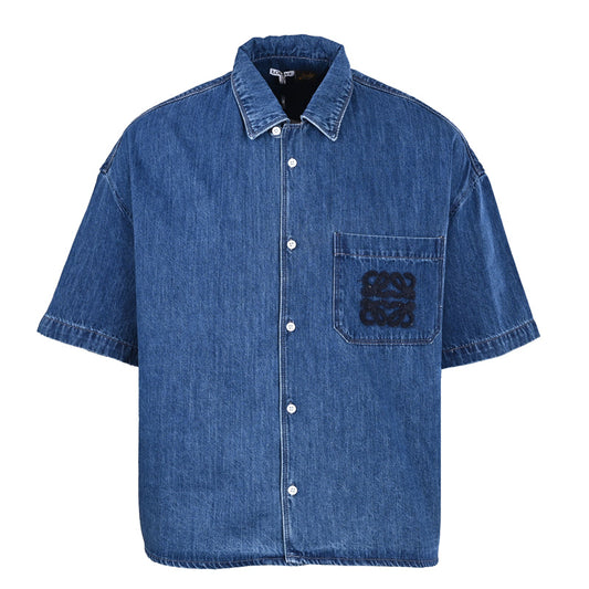 LOEWE Short-Sleeve Denim Shirt