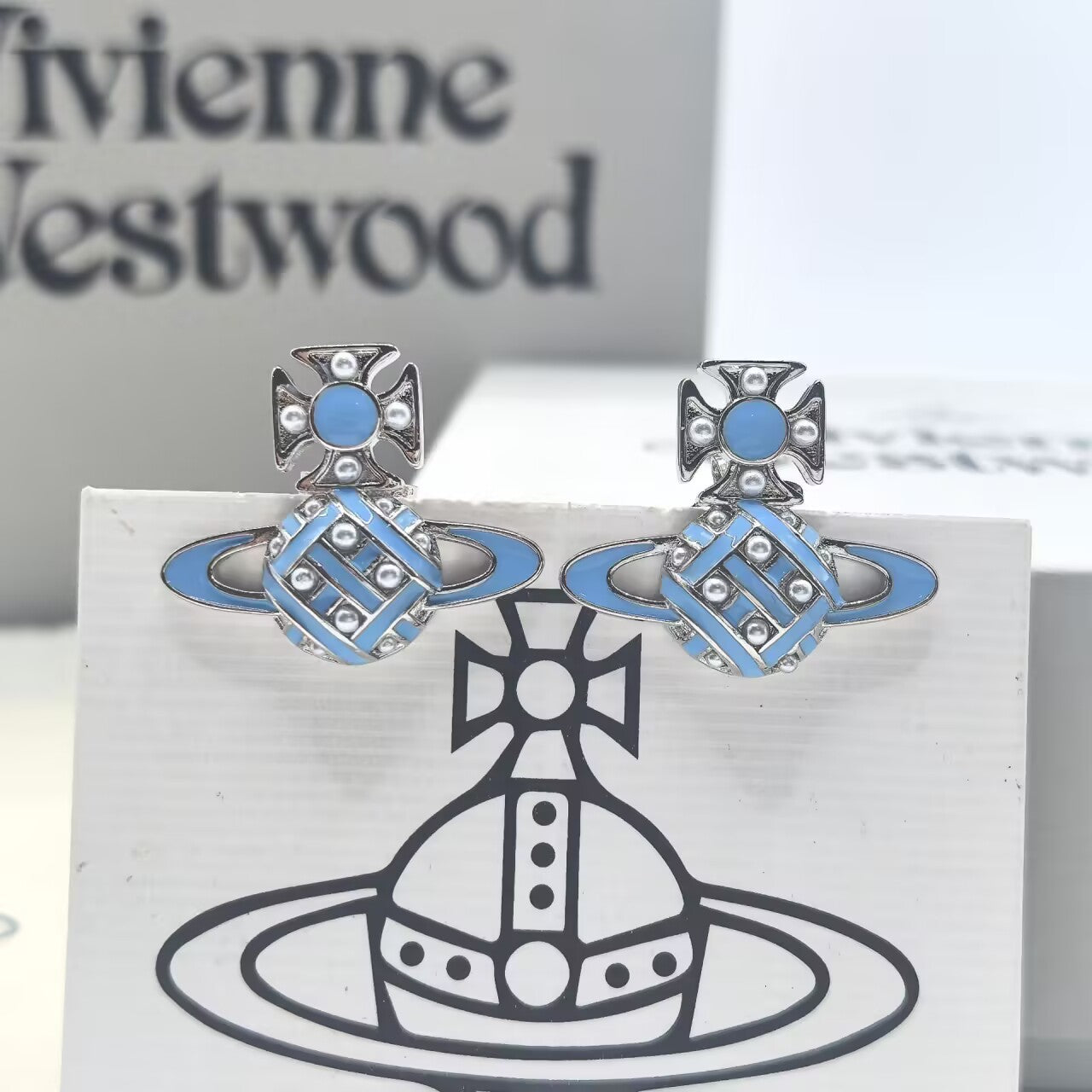 Vivienne Westwood Planet Stud Earrings