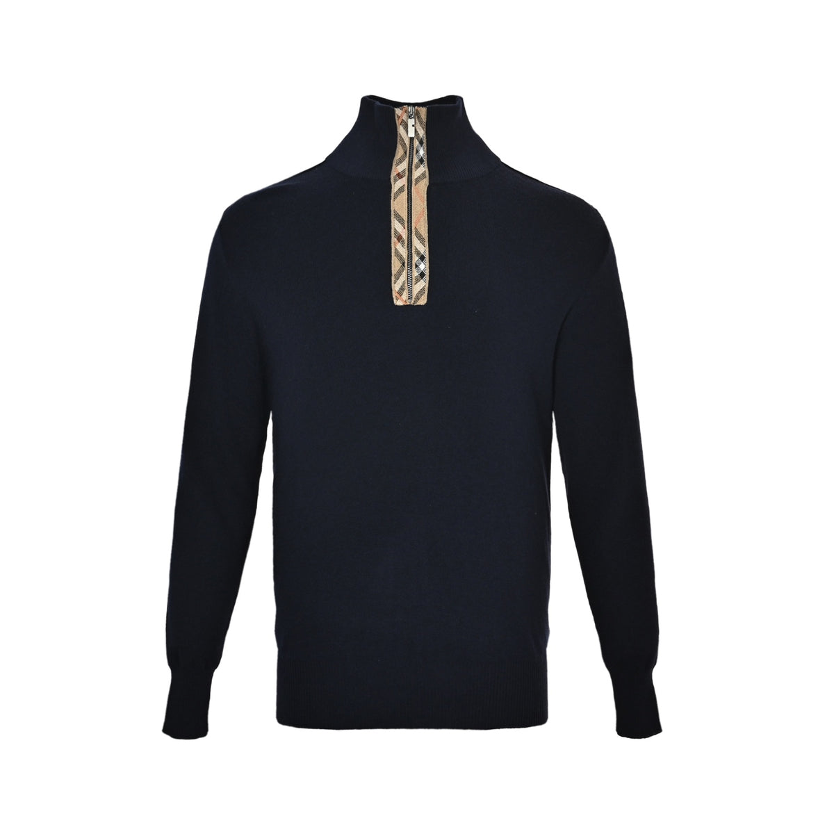 Burberry Half-zip wool knit sweater