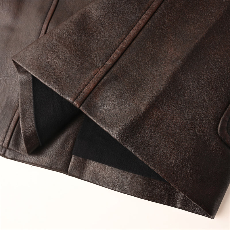 LOEWE  Double-Pocket Distressed Leather Jacket