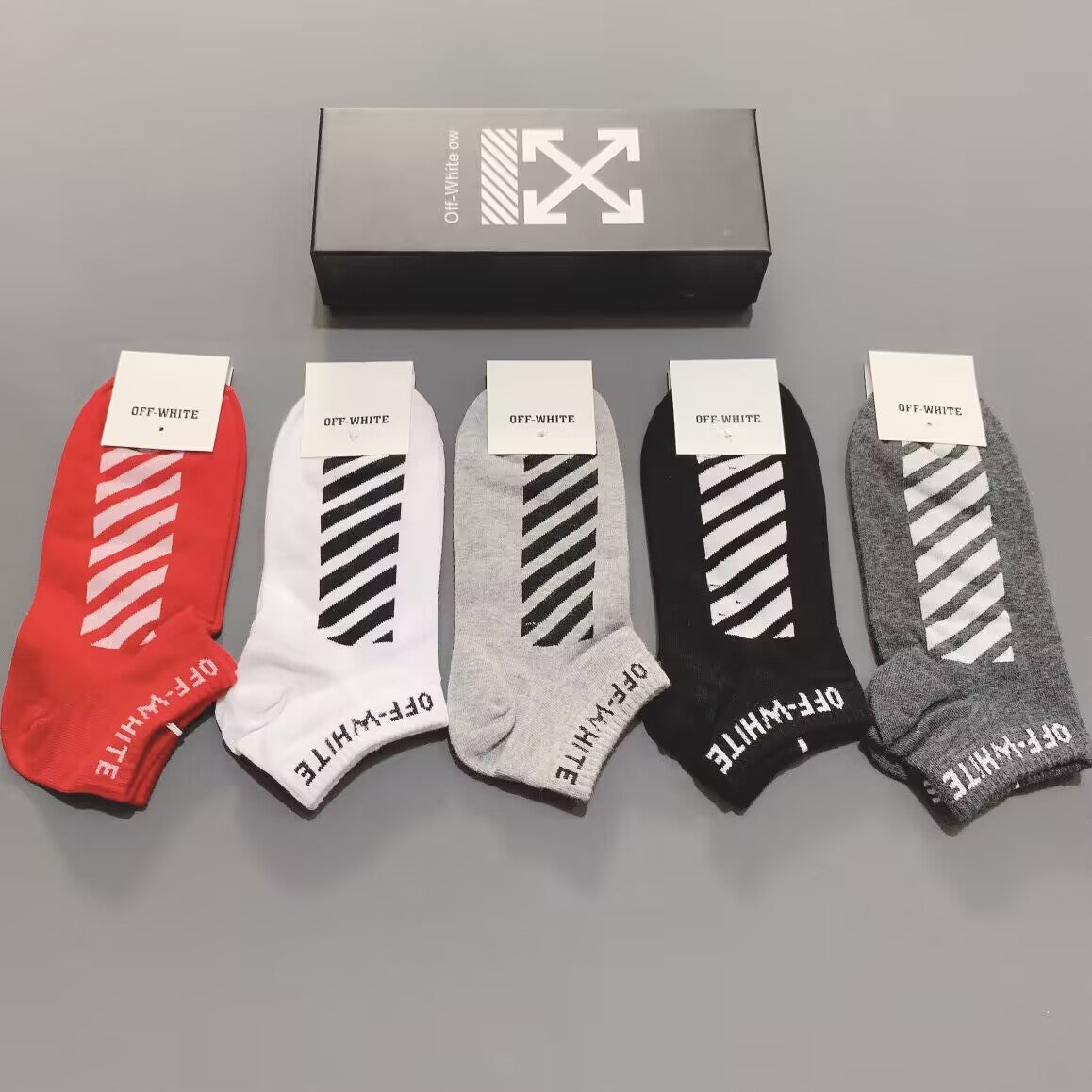 OFF-WHITE  Pure cotton low-cut socks