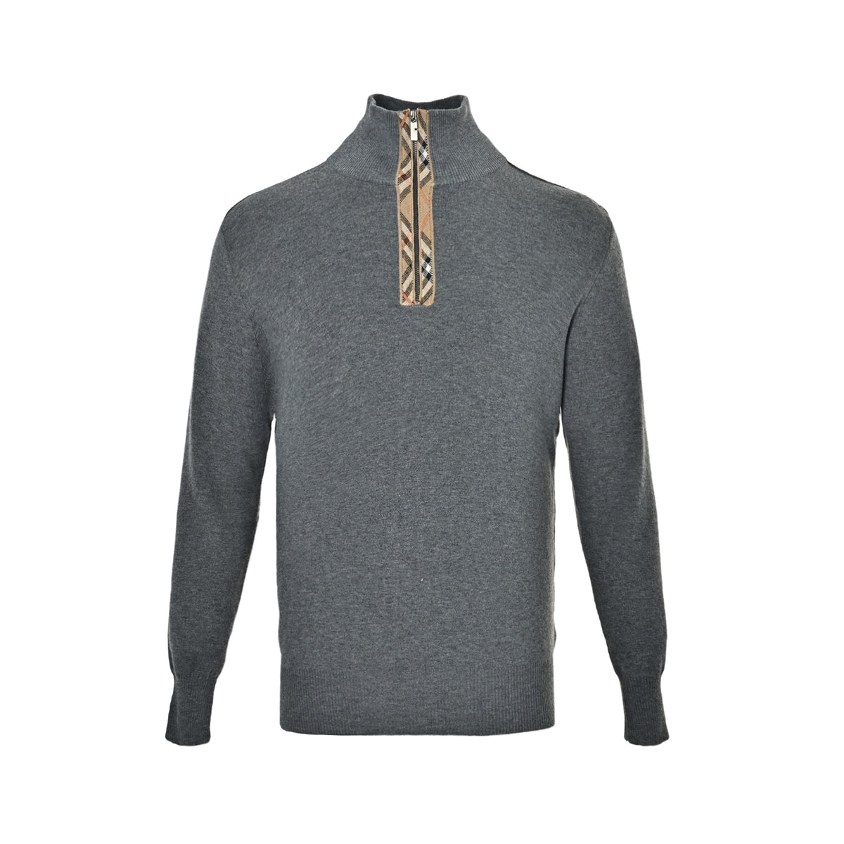 Burberry Half-zip wool knit sweater