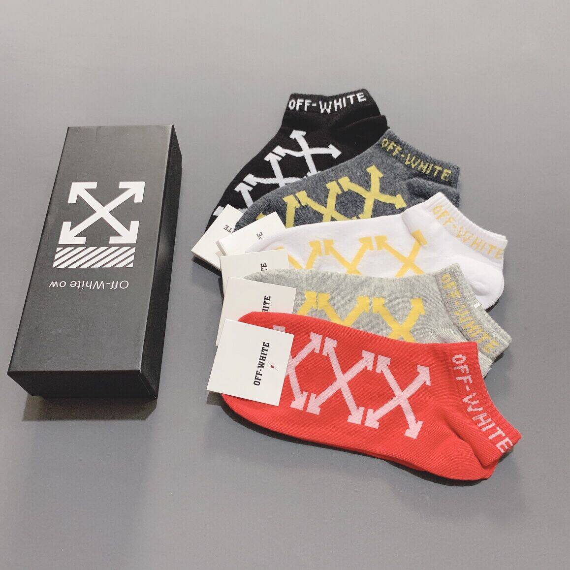 OFF-WHITEPure cotton low-cut socks
