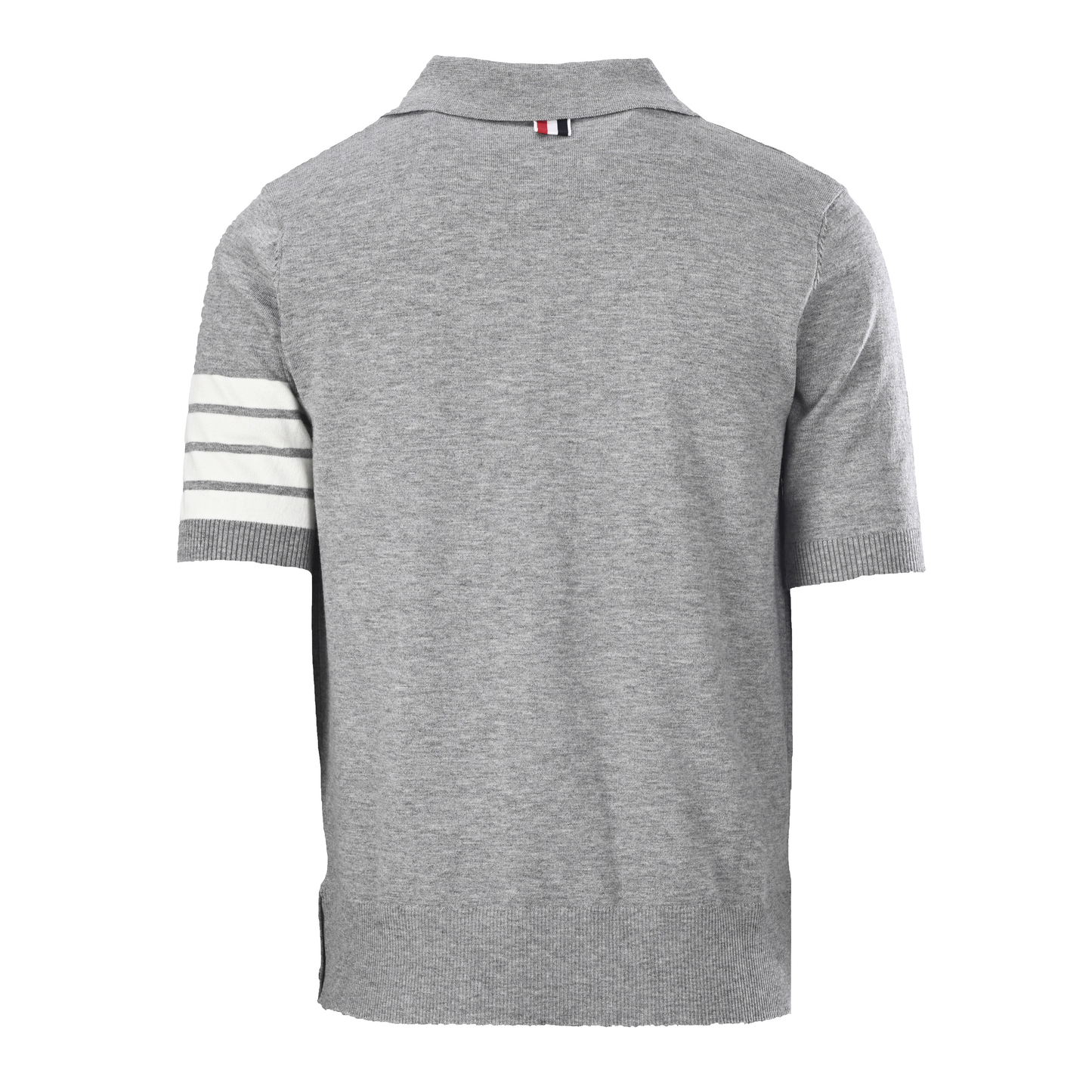 Thom Browne Men's Racket-Embroidered Knitted Polo Shirt