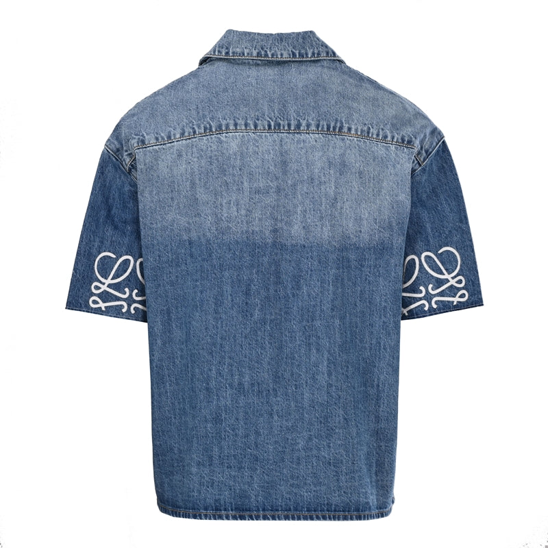 LOEWE Short-Sleeve Denim Shirt