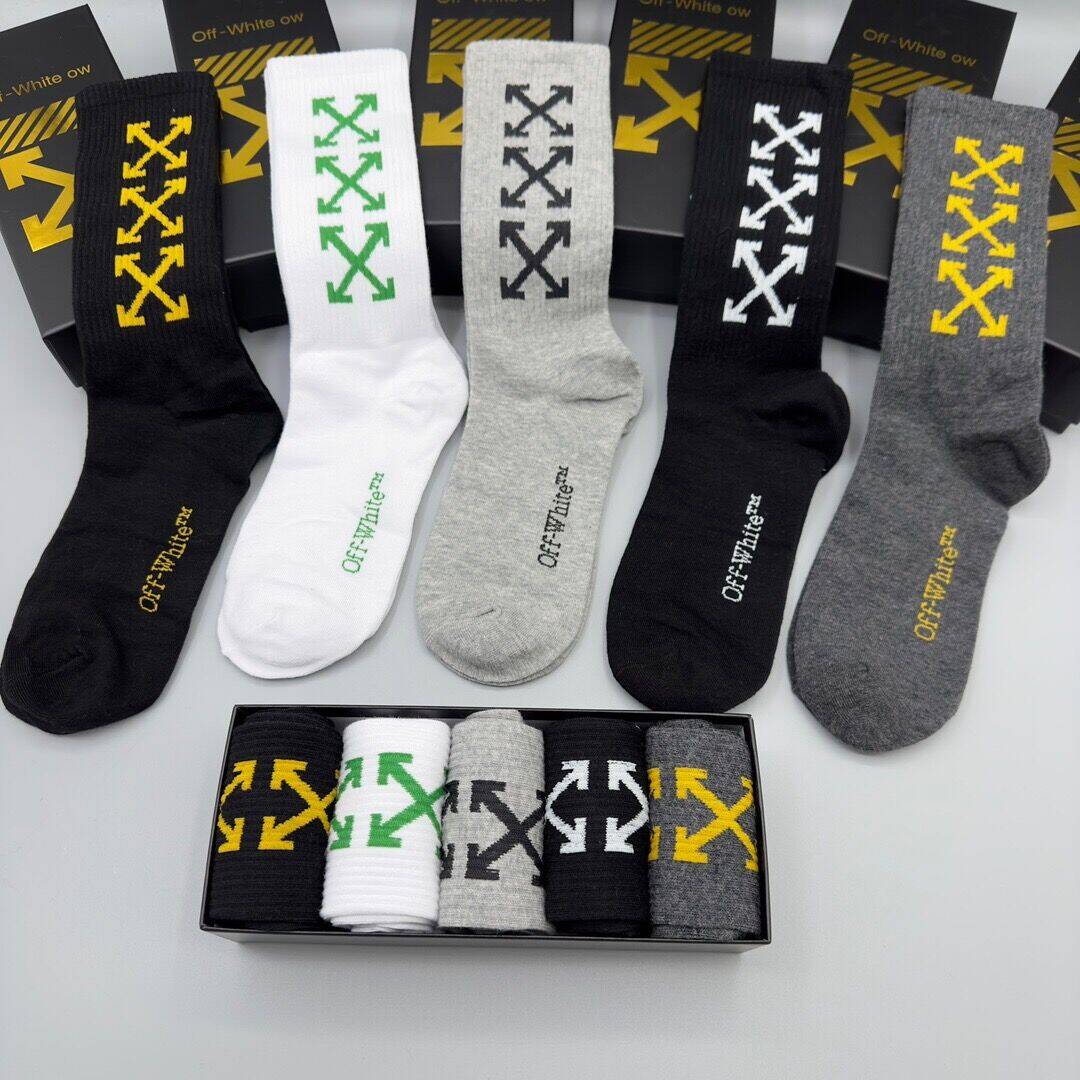 OFF-WHITEPure Cotton Mid-Length Socks