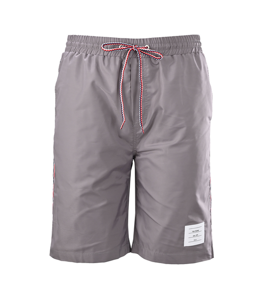 Men's Beach Shorts - Cotton Signature 4-Bar Detail