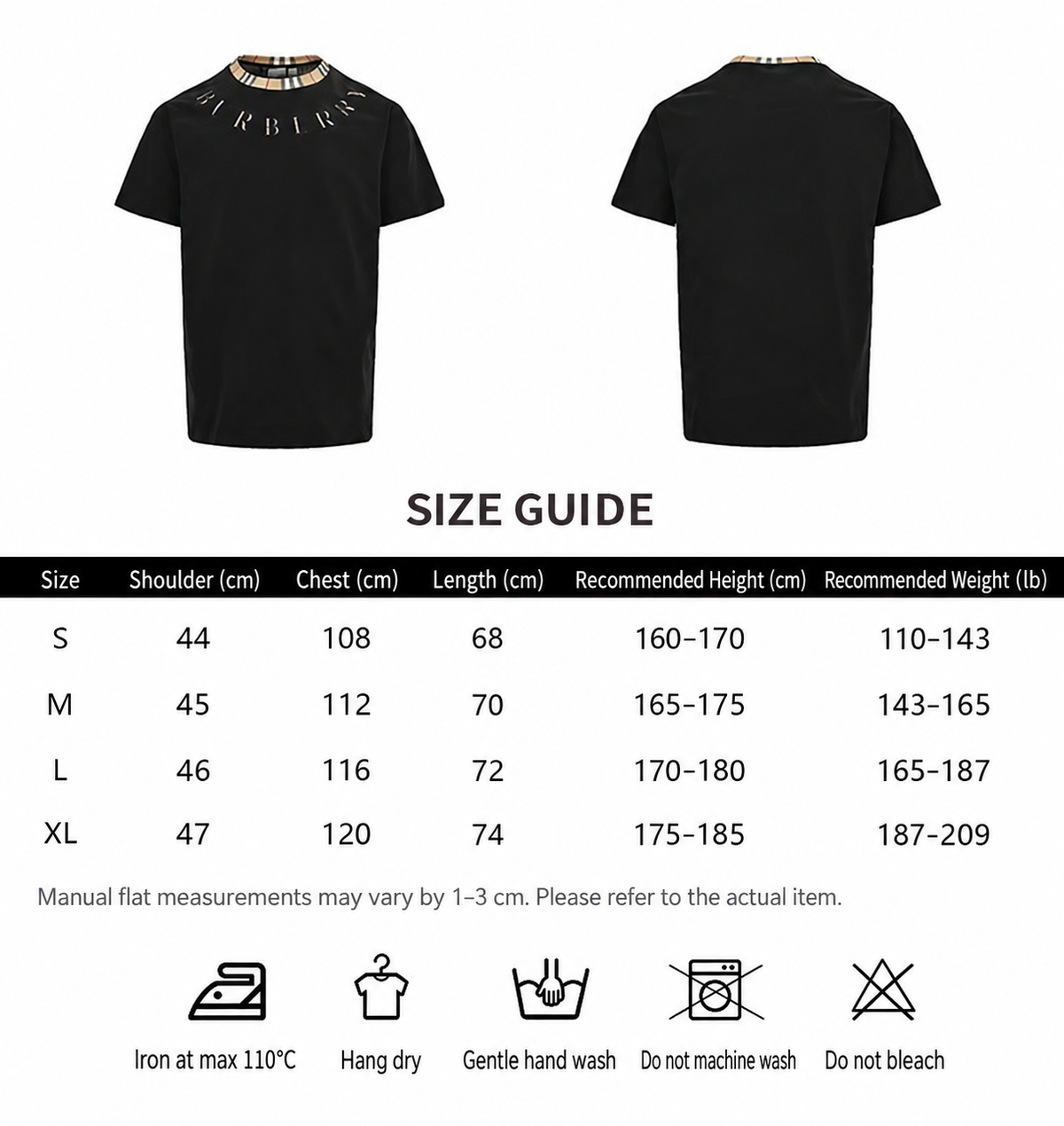 Burberry Embroidered Letter Short-Sleeve T-Shirt