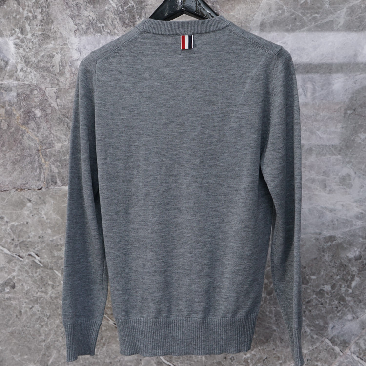 Thom BrowneClassic V-Neck Knitted Cardigan Sweater