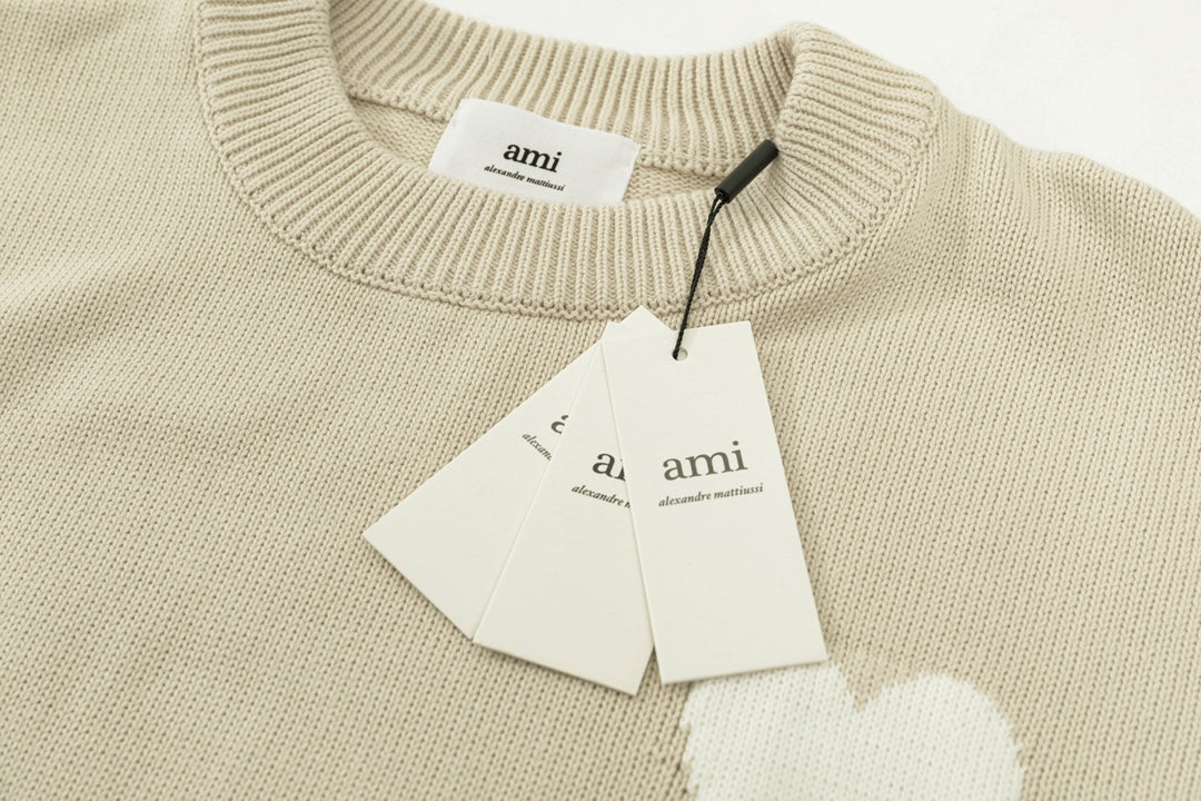 AMI PARIS Cotton and wool sweater