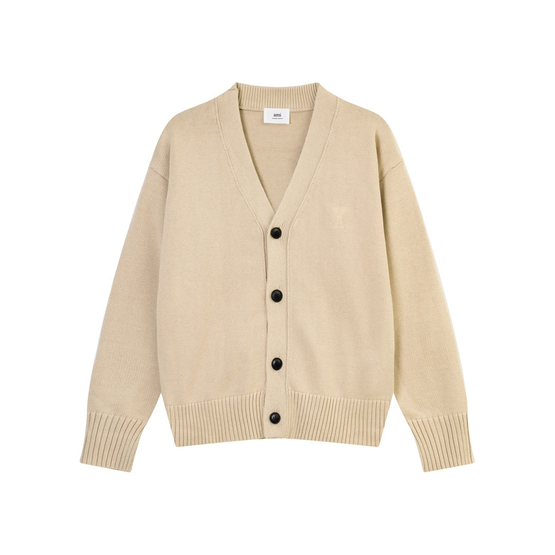 AMIPARIS Cotton & Wool Cardigan - Premium Blend Knitwear