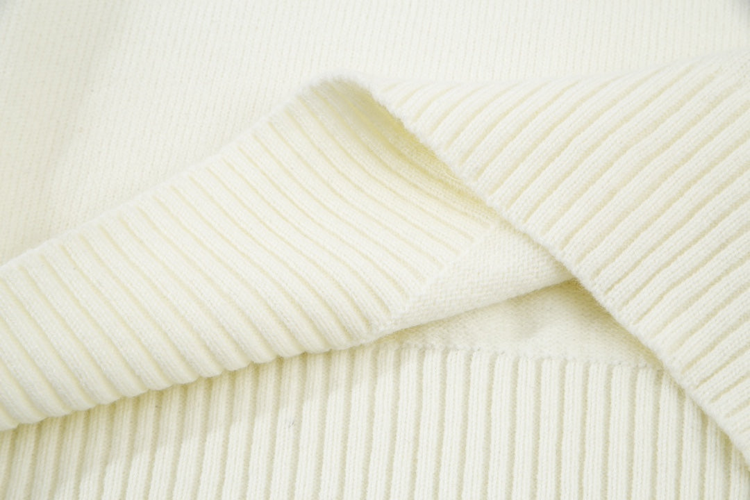 AMI PARISCotton & Wool Sweater with Heart Detail - Premium Knitwear