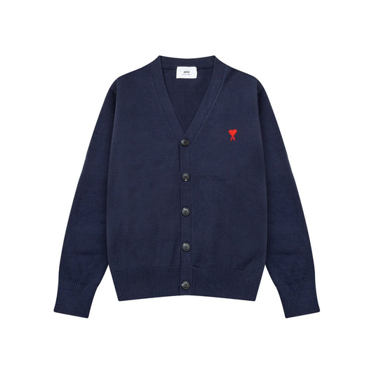 AMI PARIS Cotton and wool cardigan