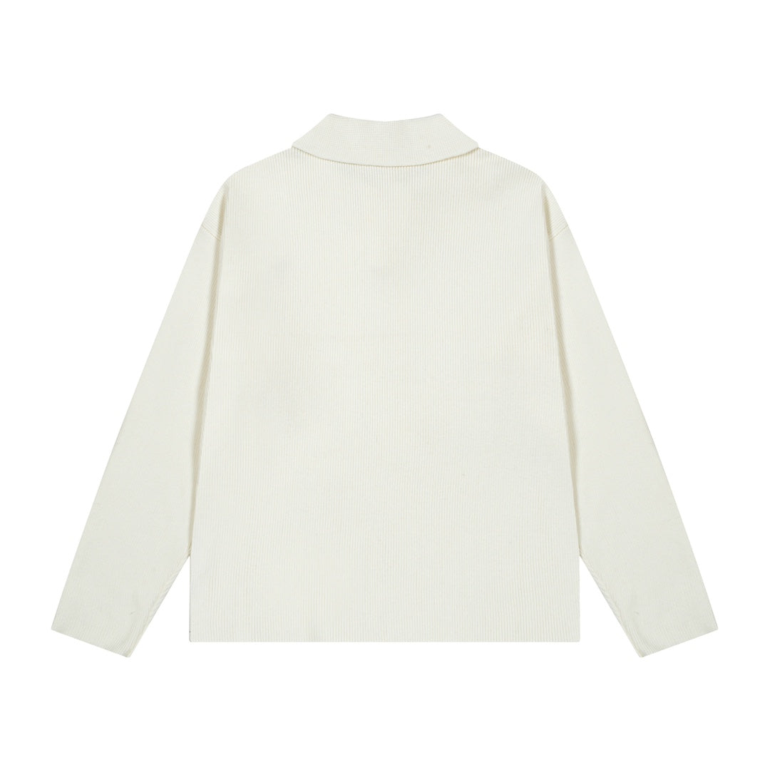 AMIPARIS Cotton and wool blend polo neck sweater