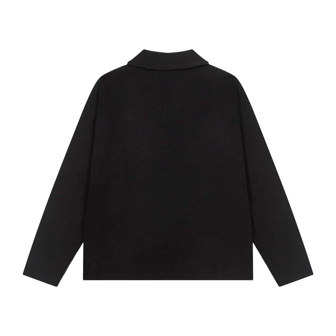 AMIPARIS Cotton and wool blend polo neck sweater