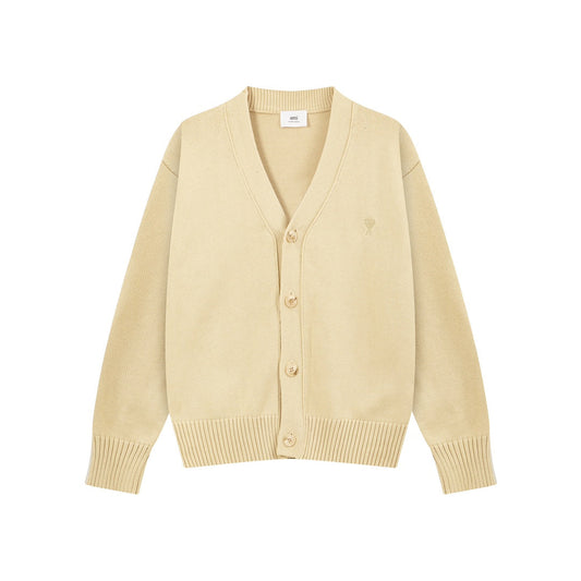 AMI PARIS Cotton and wool cardigan