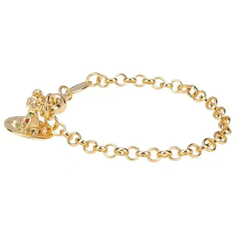 Vivienne Westwood Rhinestone Planet Bracelet