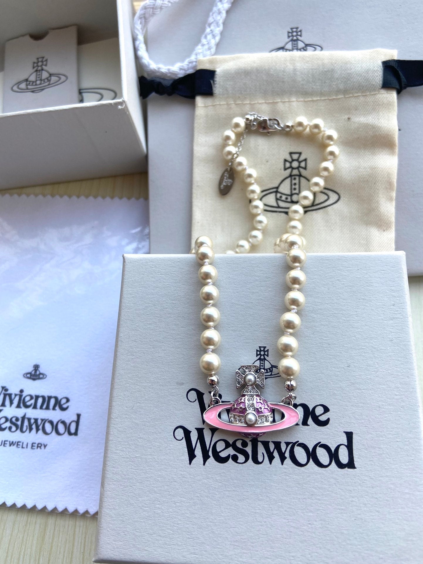 Vivienne Westwood Pearl Planet Necklace