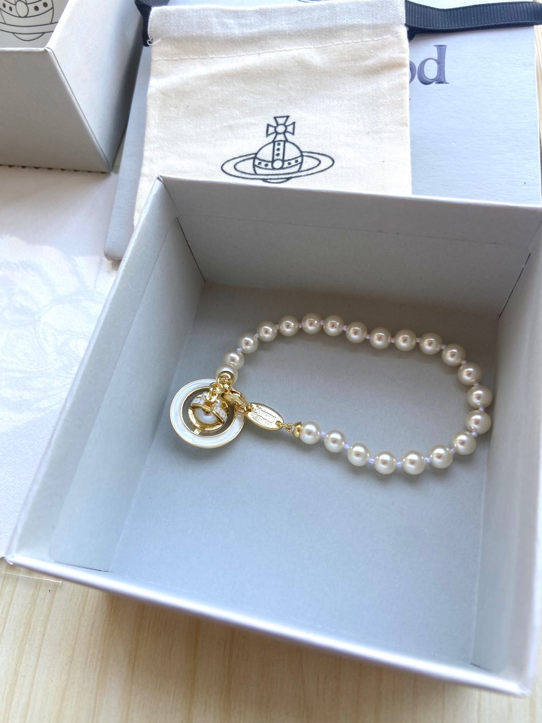 Vivienne Westwood Pearl Planet Bracelet