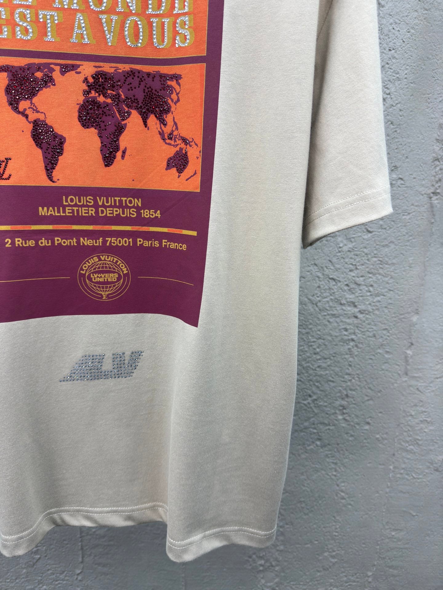 LOUIS VUITTON Map-Print T-Shirt