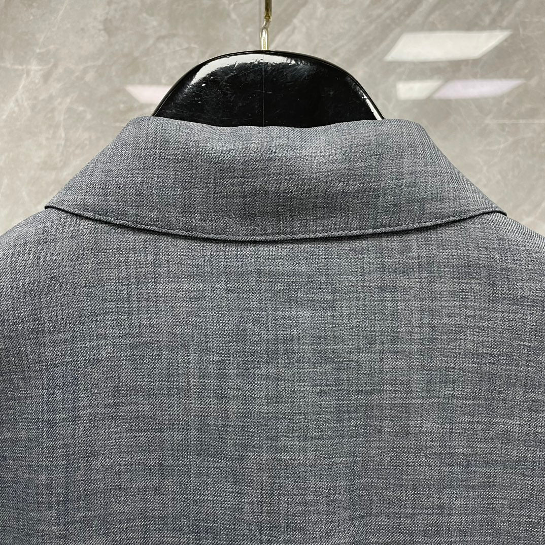 Thom BrowneMen's 4-Bar Casual Jacket with Signature Grosgrain Detail