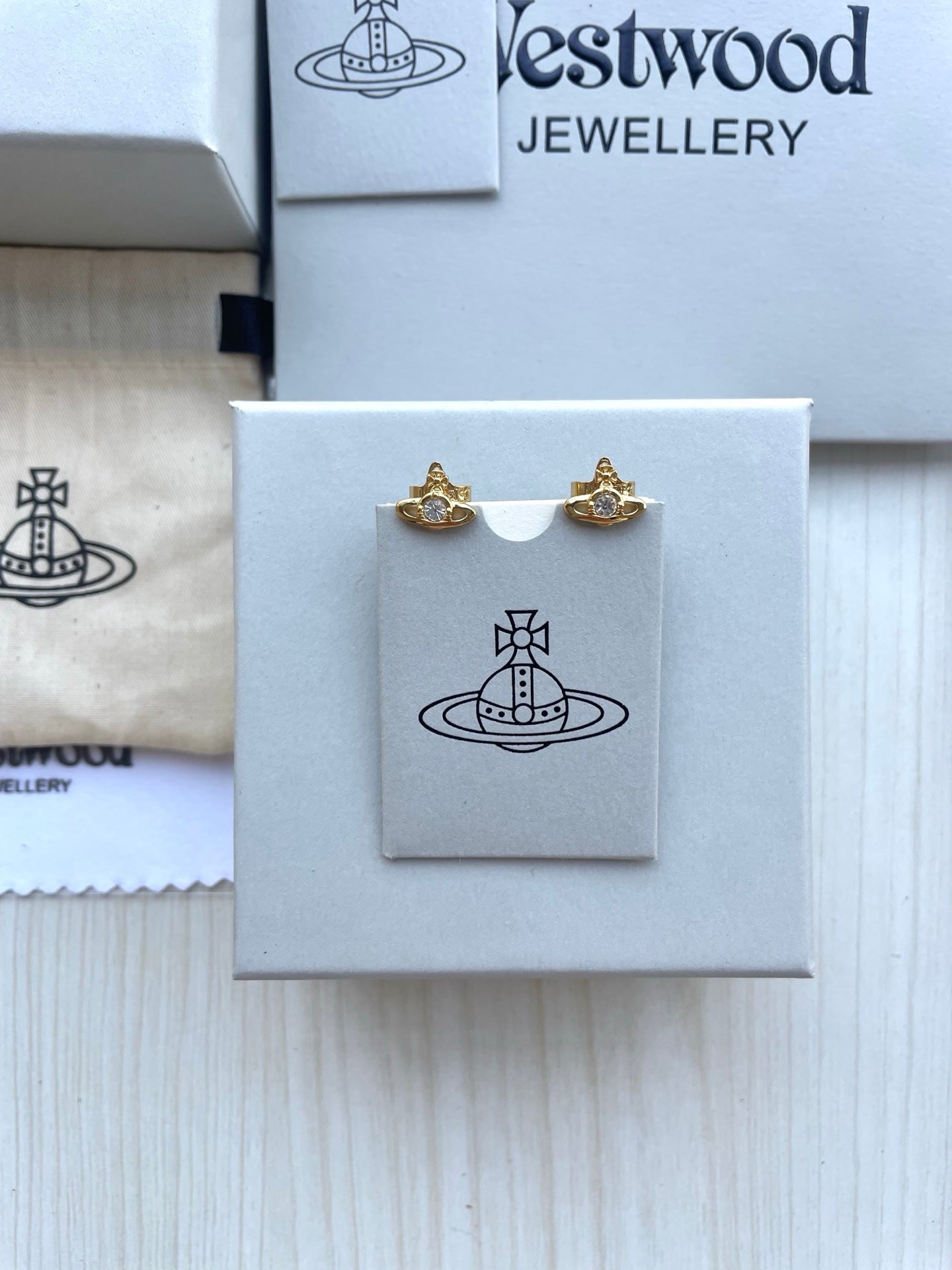 Vivienne Westwood Saturn Stud Earrings